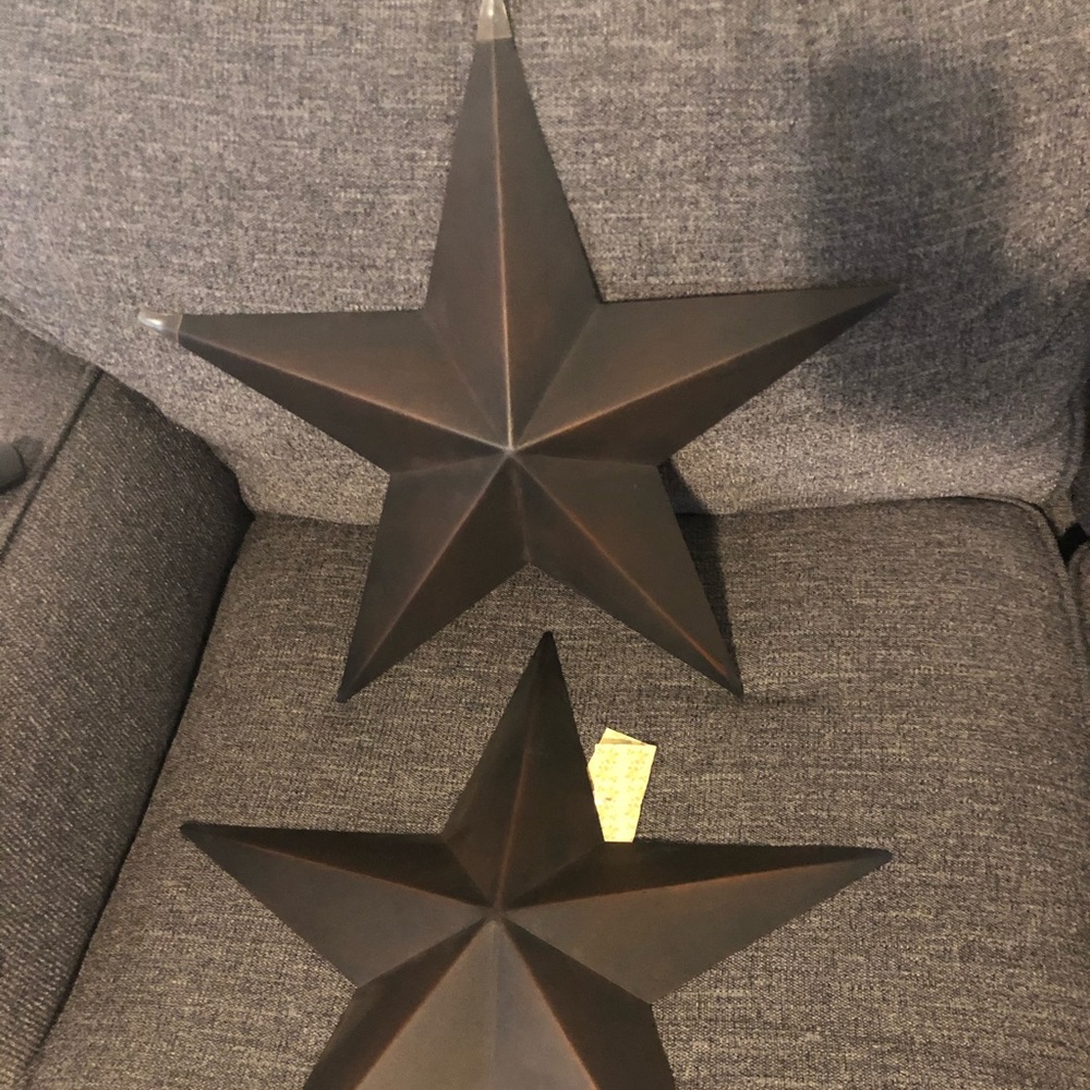 18 inch metal bronze stars